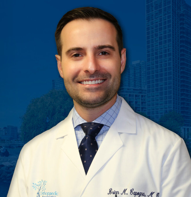 Dr. Capogna is a Board Certified Orthopaedic Surgeon with subspecialty training in Sports Medicine and Arthroscopy focusing on injuries to the shoulder, knee, hip, and elbow