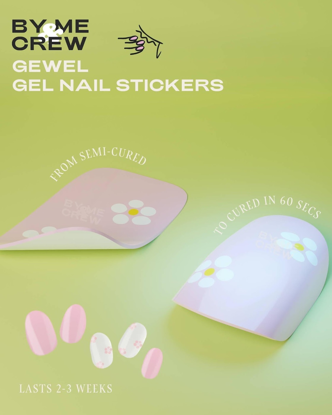 By Me and Crew is an Australian-based manufacturer and supplier of gel nail stickers that are semi-cured and backed by the latest technology in the nail industry.
