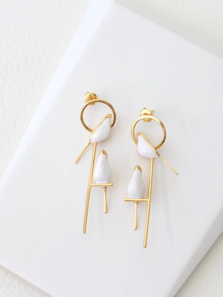 Perched Bird Earrings