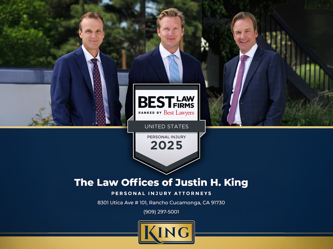 The Law Offices of Justin H. King is a premier personal injury law firm based in Rancho Cucamonga, California.