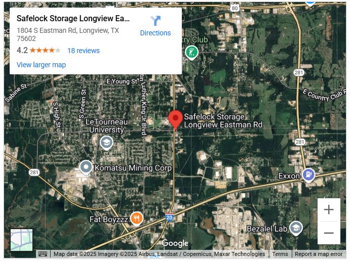 Safelock Storage Longview Eastman Rd LLC