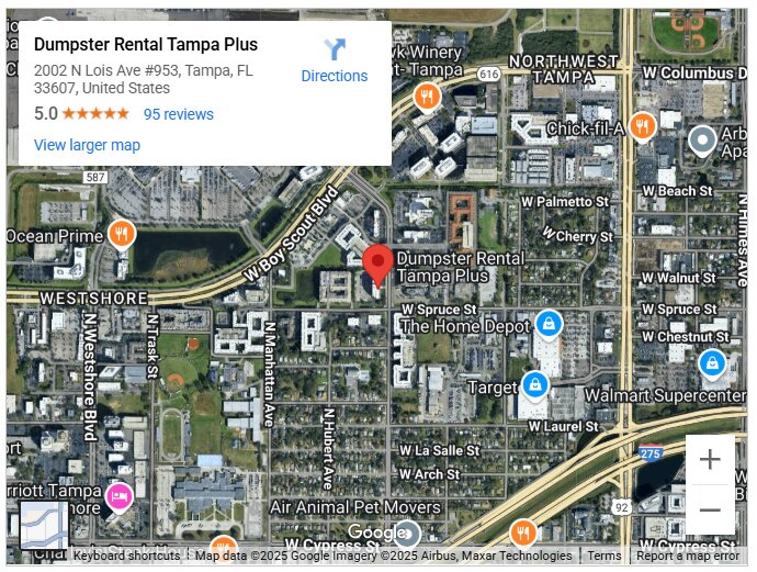 Dumpster Rental Tampa Plus