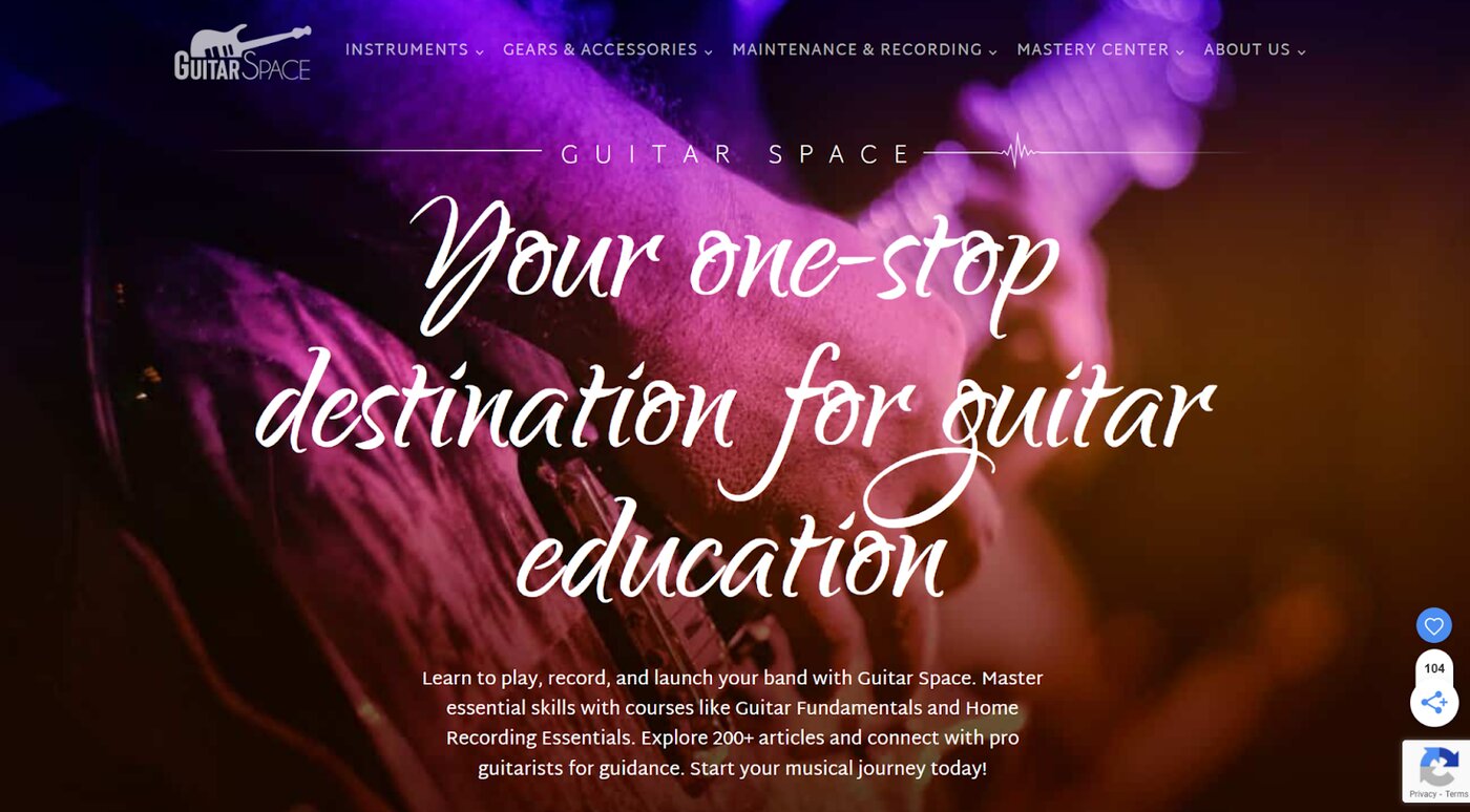 Guitar Space is an online platform offering a wide variety of guitar lessons and music production courses for players of all skill levels.
