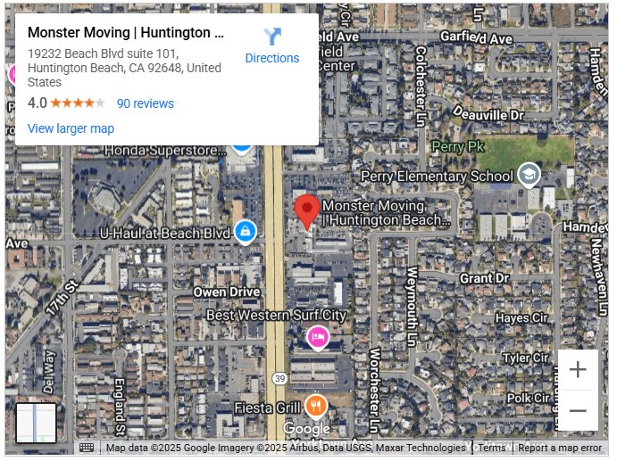 Monster Moving | Huntington Beach Movers