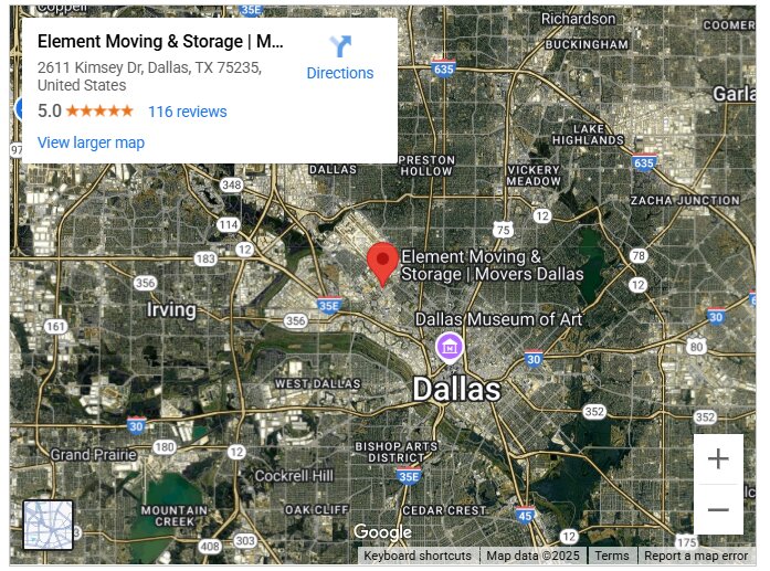 Element Moving & Storage | Movers Dallas