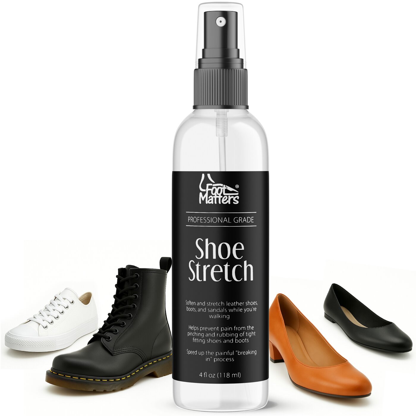 FootMatters Shoe Stretch Spray exists to solve one of footwear’s oldest frustrations: discomfort.