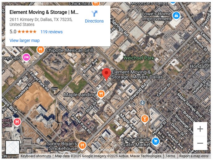 Element Moving & Storage | Movers Dallas