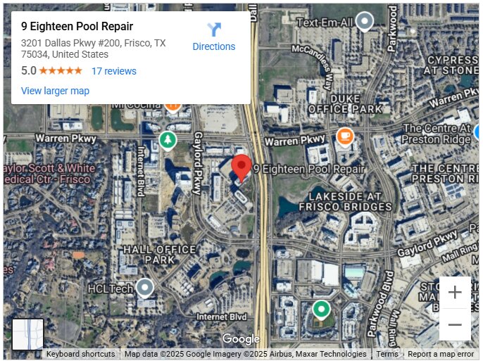 9 Eighteen Pool Repair