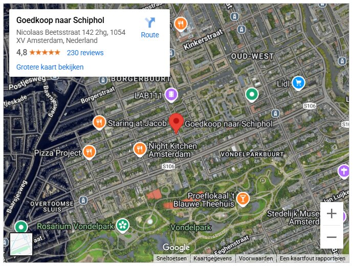 Goedkoop naar Schiphol