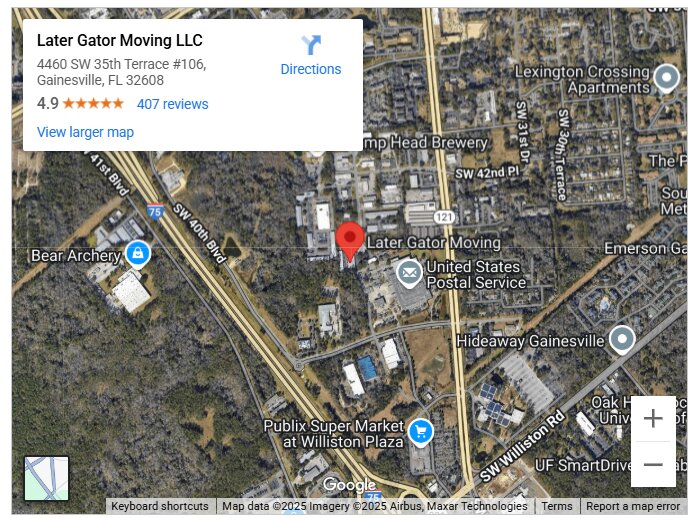 Later Gator Moving LLC