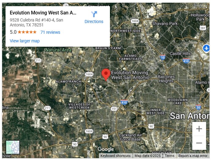 Evolution Moving West San Antonio
