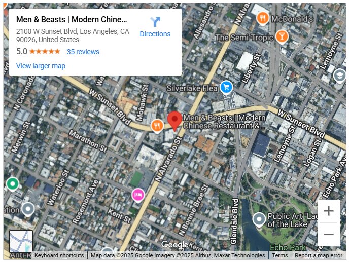 Men & Beasts | Modern Chinese Restaurant & Tea Lounge - Los Angeles, CA