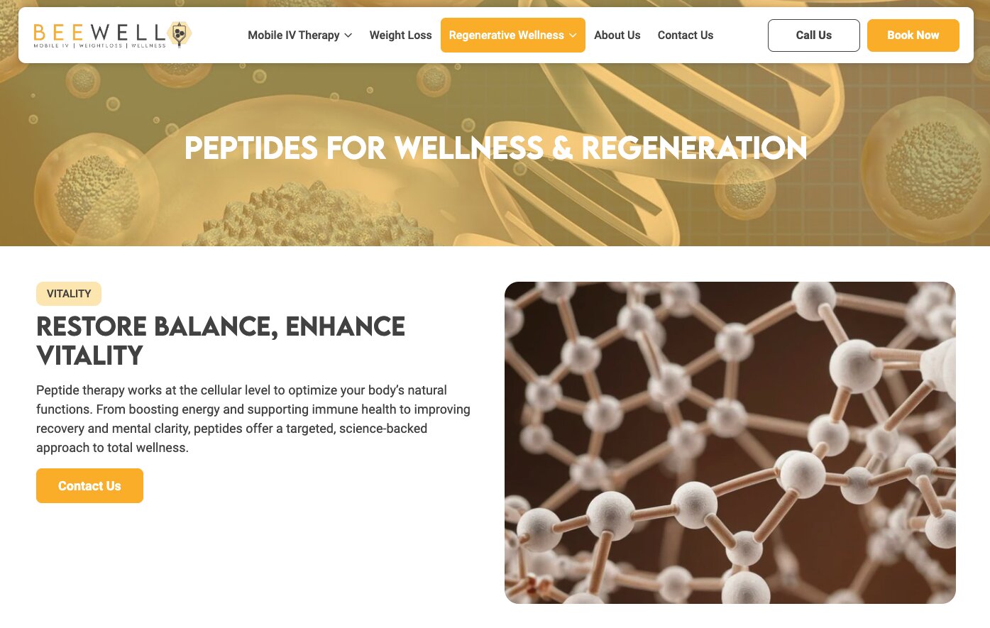 Founded with the mission to revitalize mind, body, and spirit, Bee Well Mobile IV brings premium IV therapy and personalized health treatments directly to clients.