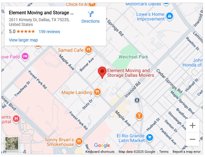 Element Moving and Storage Dallas Movers