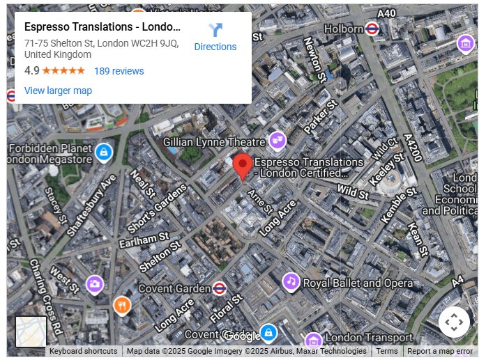 Espresso Translations - London Certified Translation Services