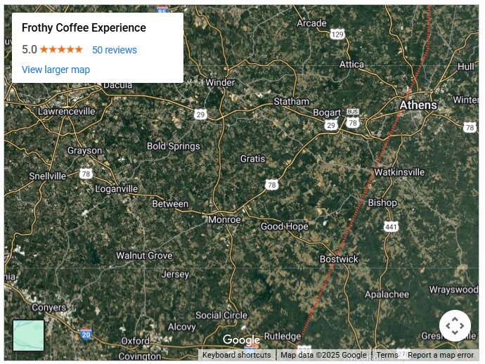 Frothy Coffee Experience