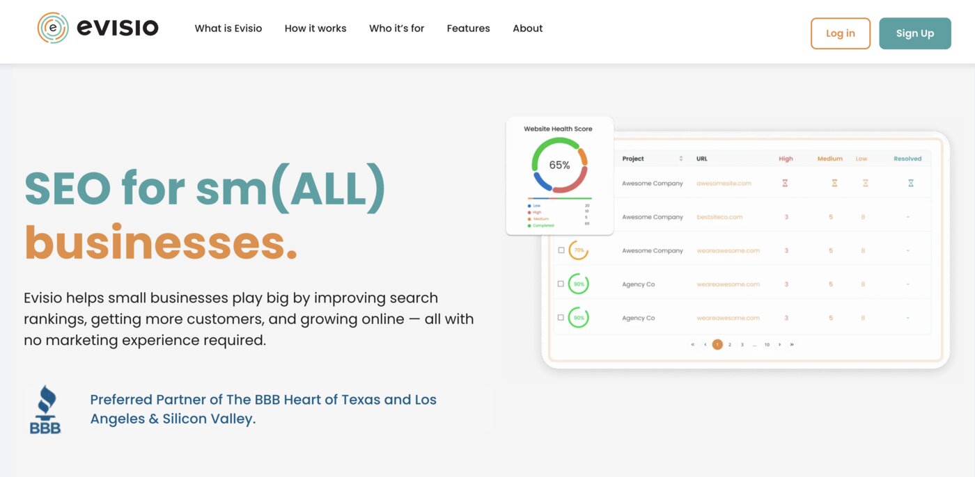 Evisio is a best-in-class SEO service provider that specializes in local search optimization for businesses of all sizes.