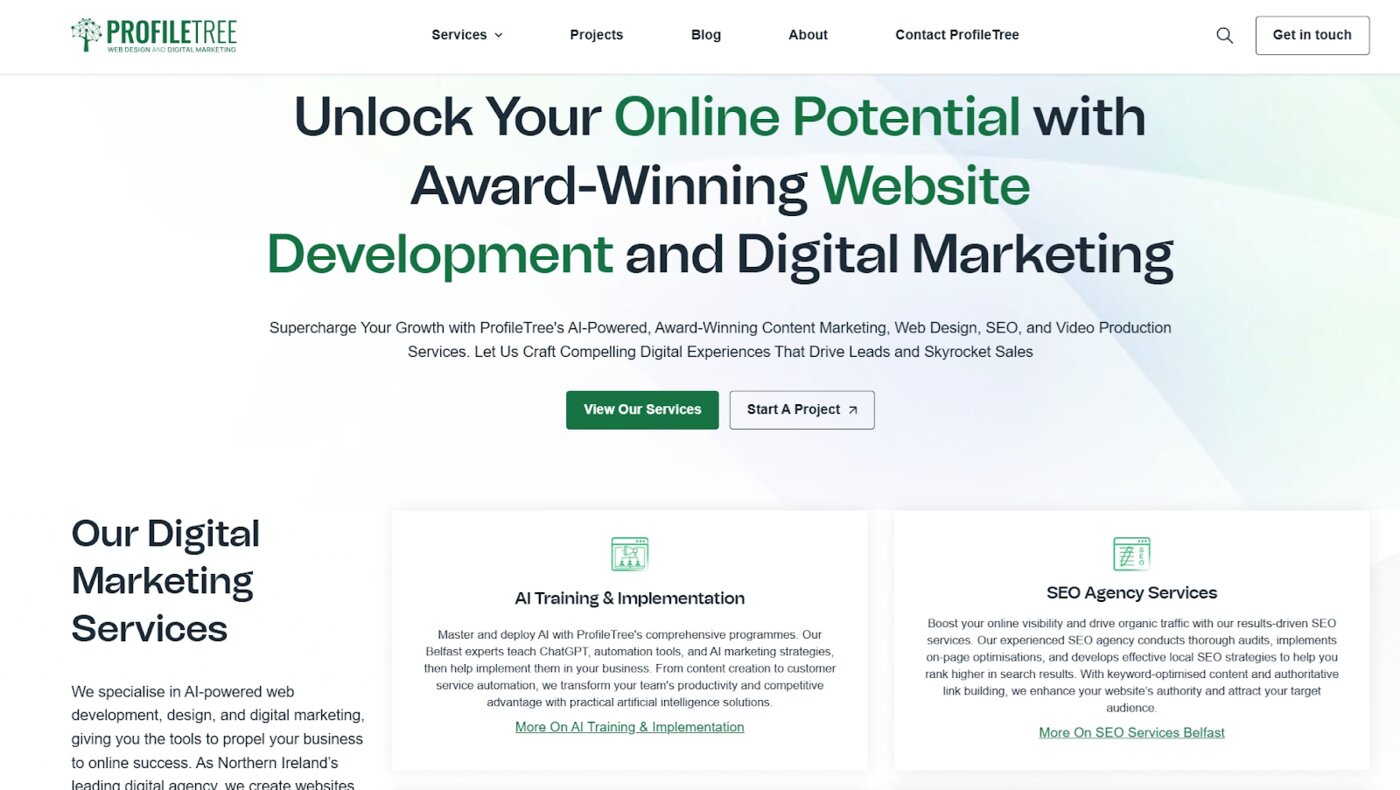 ProfileTree Web Design and Digital Marketing is a Belfast-based digital agency founded in 2011 by Ciaran Connolly and headquartered at the McSweeney Centre, 31 Henry Place, Belfast.