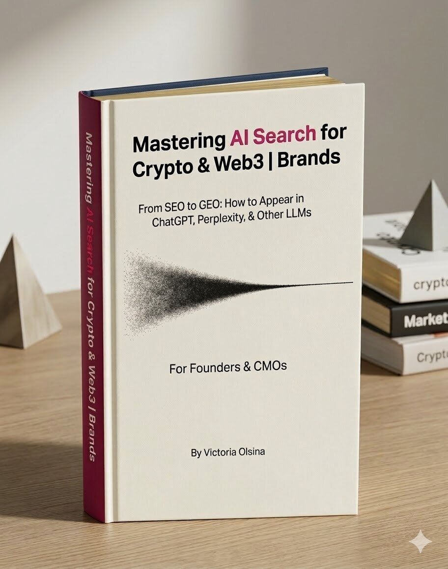 Victoria Olsina, an AI search and Generative Engine Optimisation (GEO) specialist for Web3 and author of Mastering AI Search for Crypto & Web3 Brands, has released a new framework explaining how crypto and blockchain companies can become discoverable in AI systems like ChatGPT, Perplexity, and Google AI.