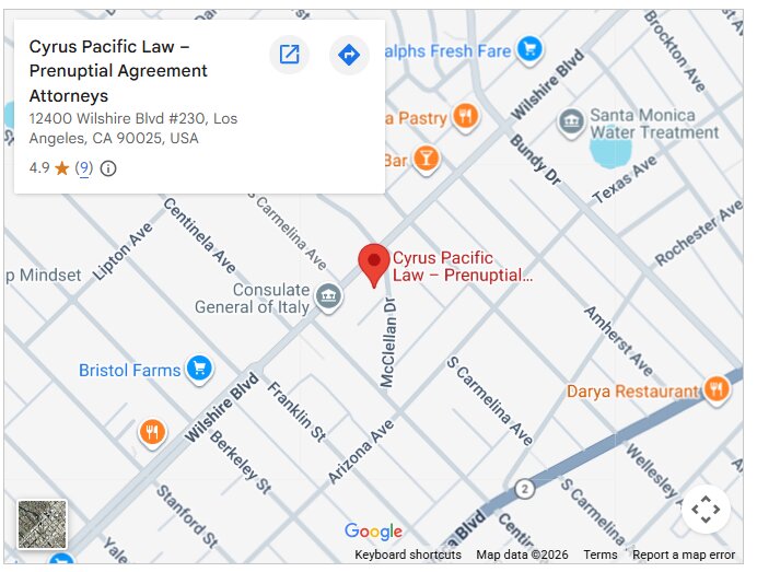 Cyrus Pacific Law – Prenuptial Agreement Attorneys