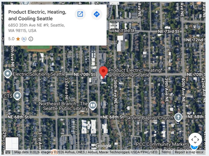 Product Electric, Heating, and Cooling Seattle