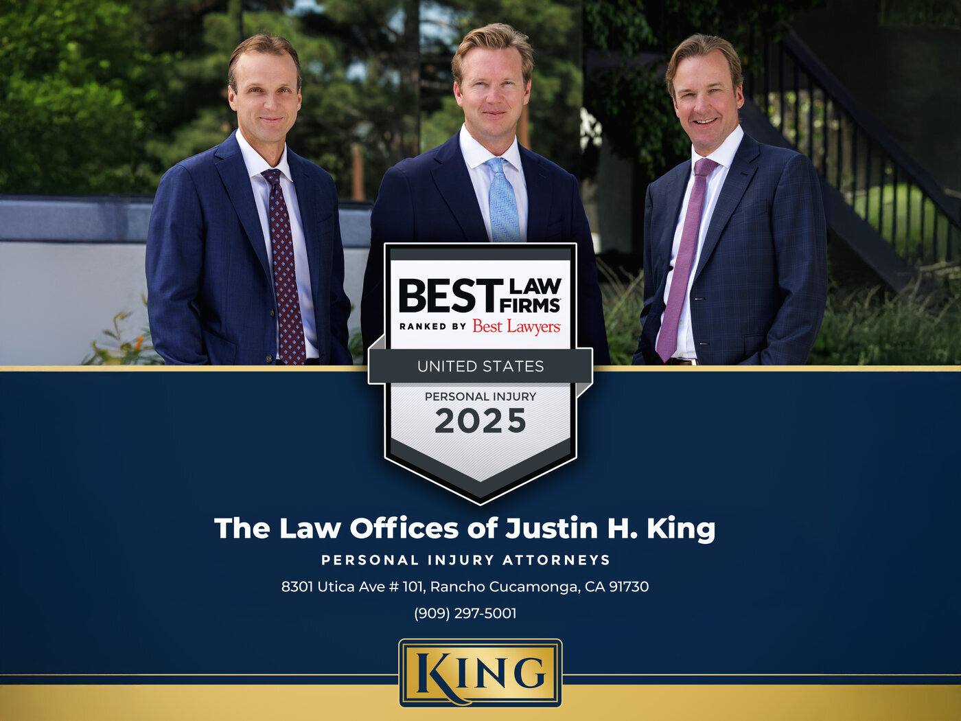 The Law Offices of Justin H. King is a personal injury law firm based in Rancho Cucamonga, California.