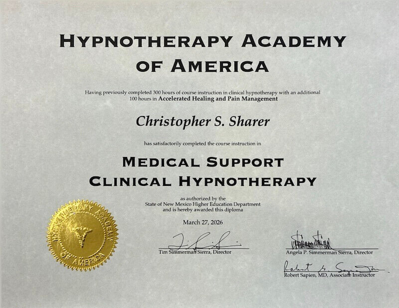 Chris Sharer Hypnotherapist