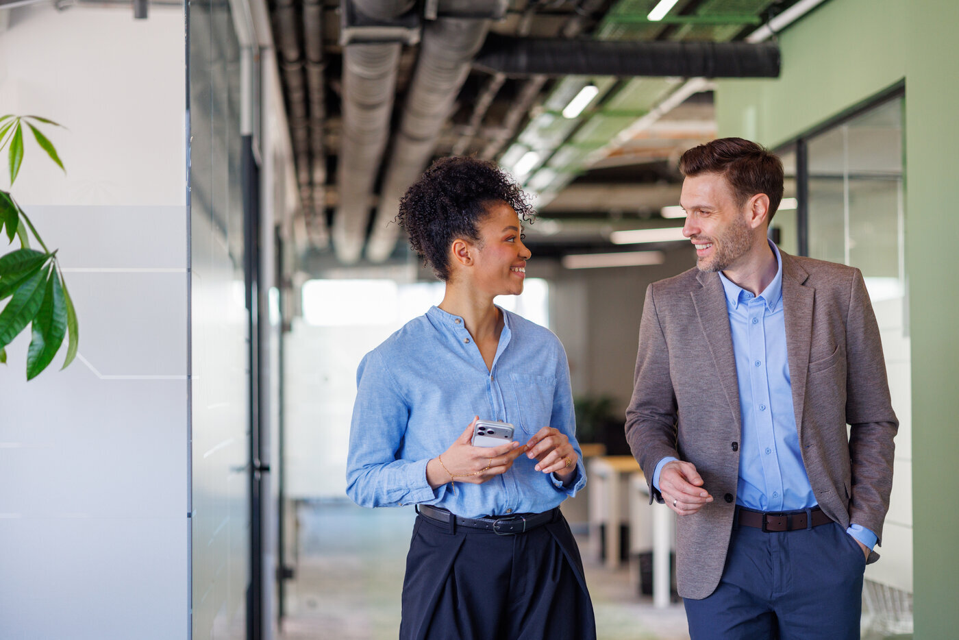 business people talking