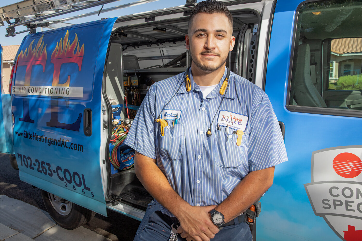 Elite Heating & AC Repair is a locally owned, family-operated HVAC company serving Las Vegas, Henderson, Summerlin, North Las Vegas, and surrounding areas.