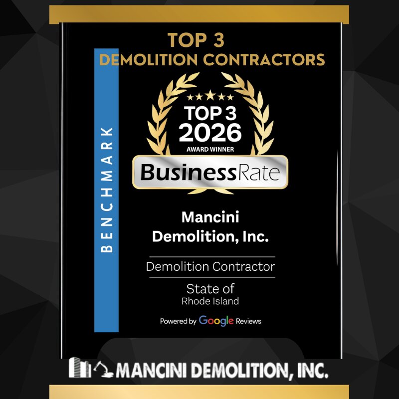 Mancini Demolition Recognized as a Top Demolition Contractor in Rhode Island by Business Rate