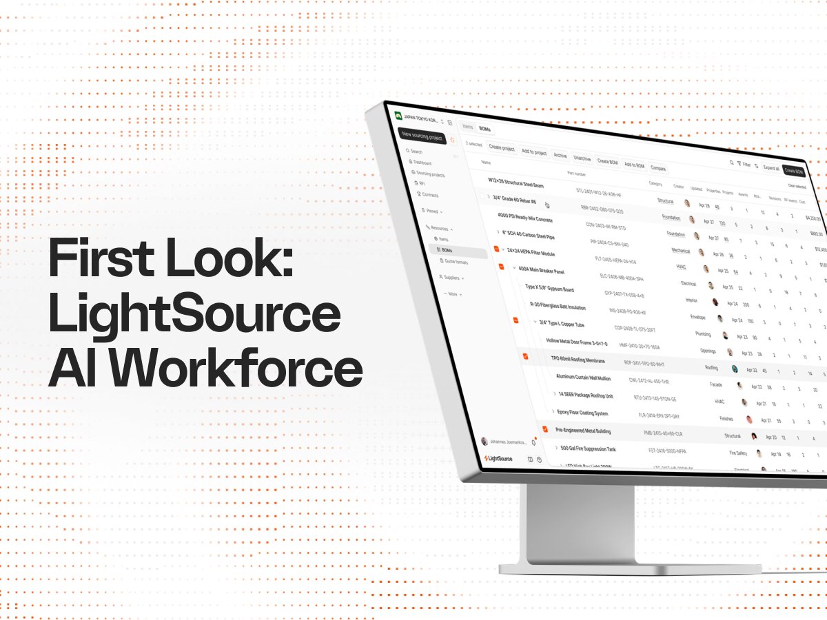 LightSource Brings AI Sourcing to the 82% of Procurement Teams Still Running on Email and Excel