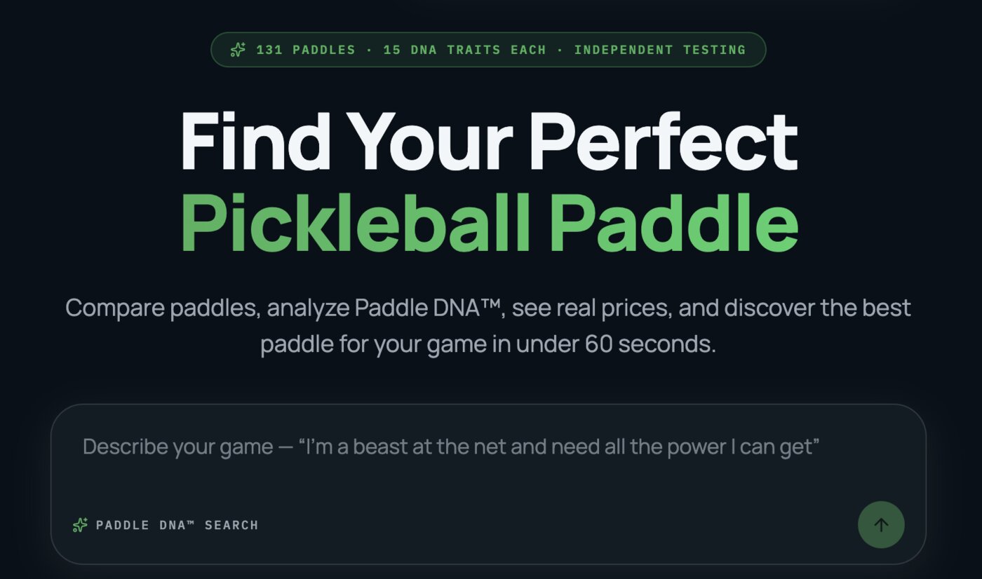Pickleball Lookup Launches Data-Driven Platform to Help Players Find and Compare Pickleball Paddles