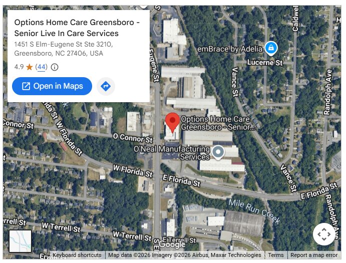 Options Home Care Greensboro - Senior Live In Care Services