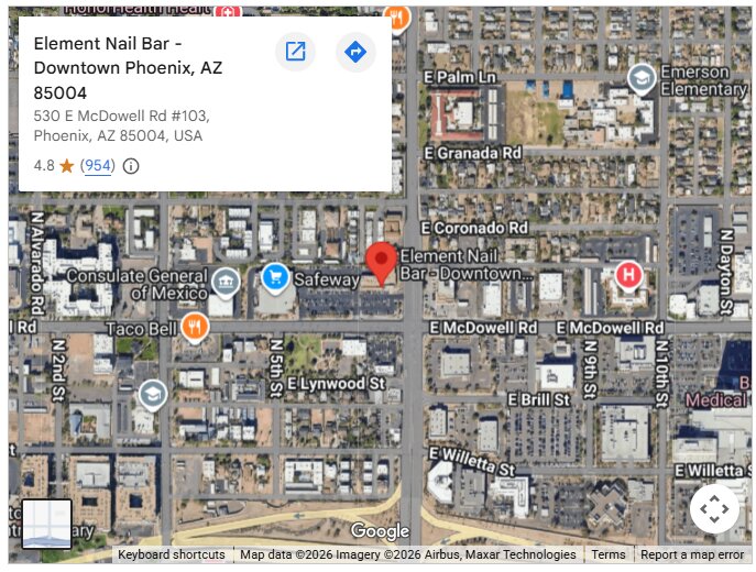 Element Nail Bar - Downtown Phoenix, AZ 85004