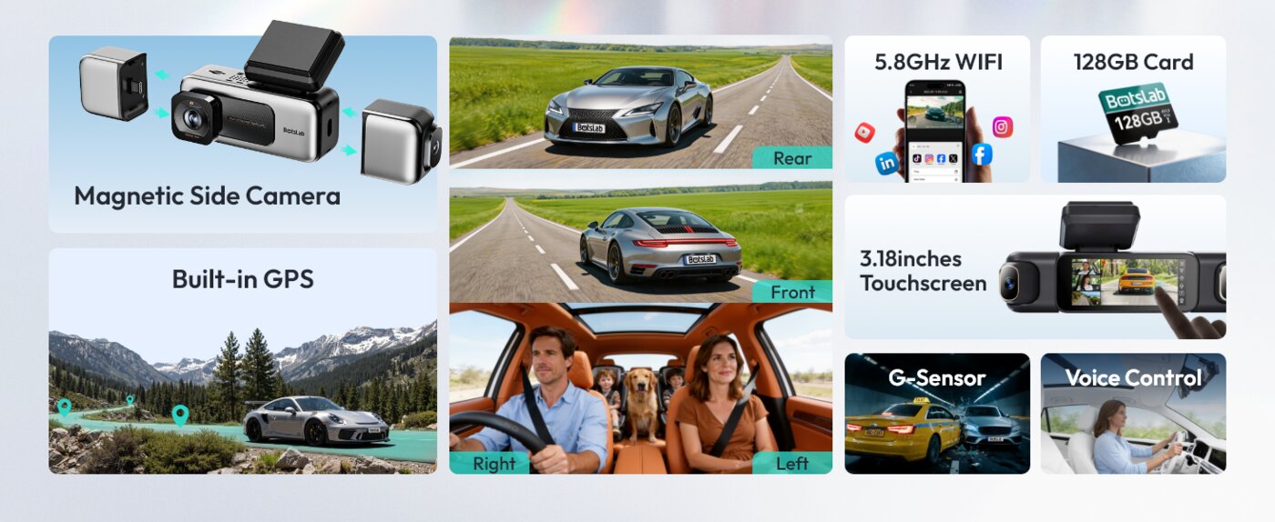 Botslab develops AI vision security products for road and home environments, including multi-channel dash cams, indoor and outdoor security cameras, and video doorbells.