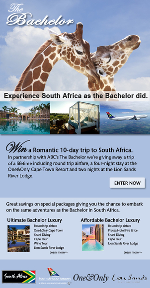 The Award Winning South African Tourism “Love is in the Air” Campaign
