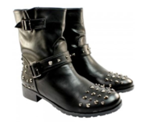 Studded biker boots