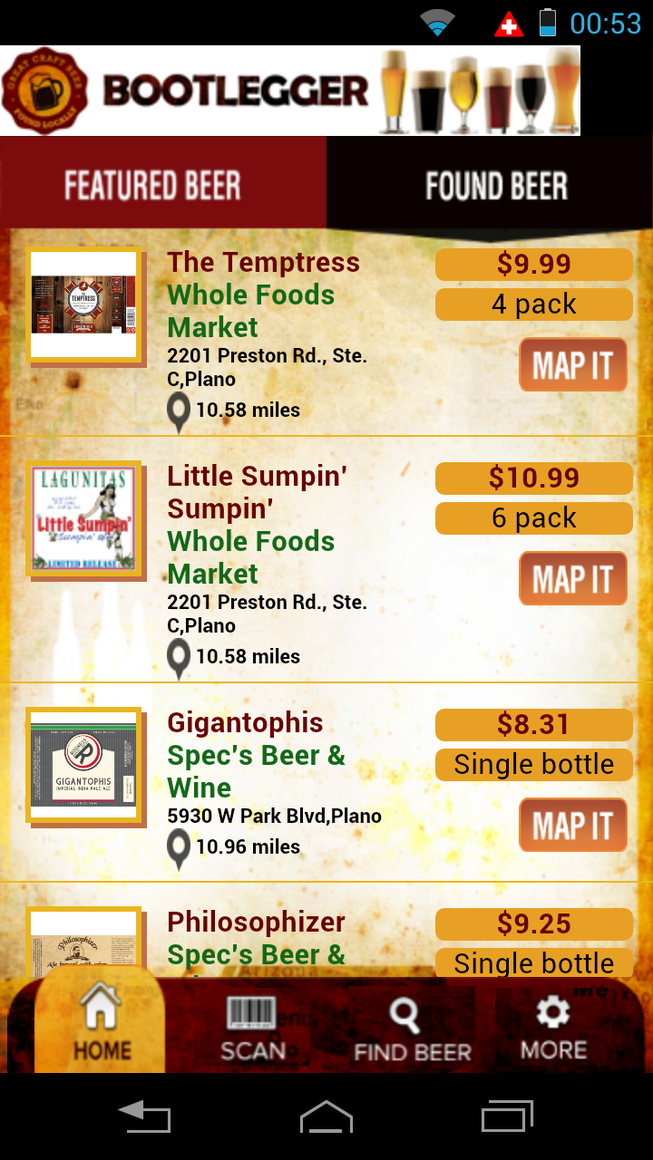 Craft Beer List