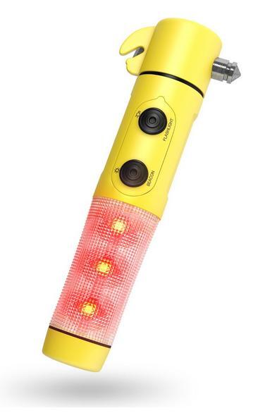 Elite 5 in 1 Auto Safety Tool  (Window Breaker - Seat Belt Cutter - Beacon - Flashlight - Magnet)