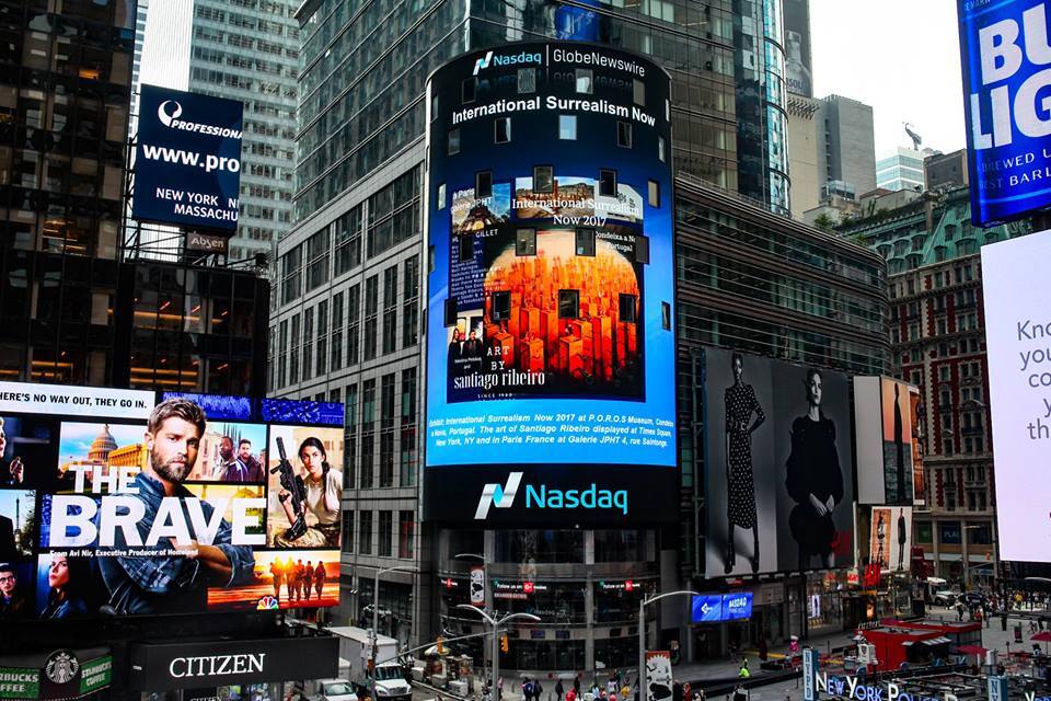 art from Santiago Ribeiro at Times Square NY