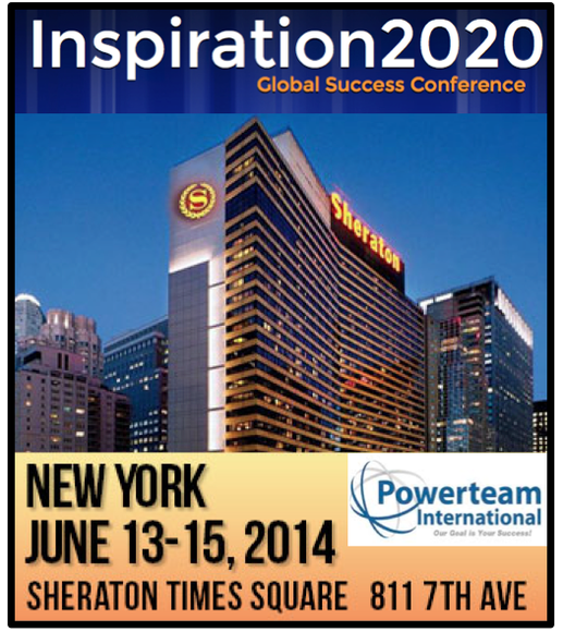 Inspiration2020 in NYC June 13 -15, 2014! 