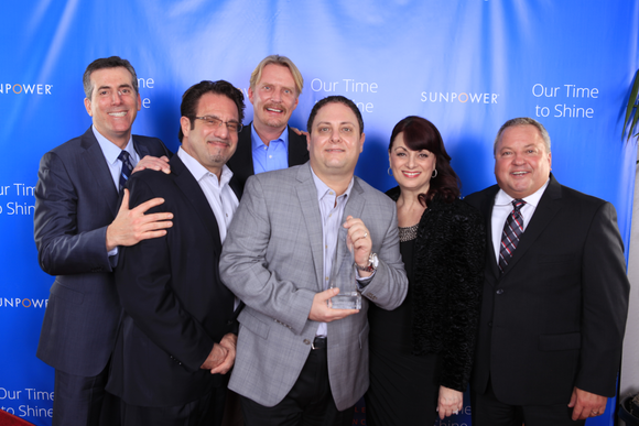 Amergy Team Accepting the SunPower “Residential National Top Producer of the Year” Award