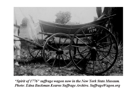 "Spirit of 1776" suffrage wagon. Photo from Edna Buckman Kearns Suffrage Archive.
