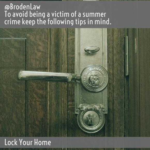 Don’t Be a Victim of Summer Crimes