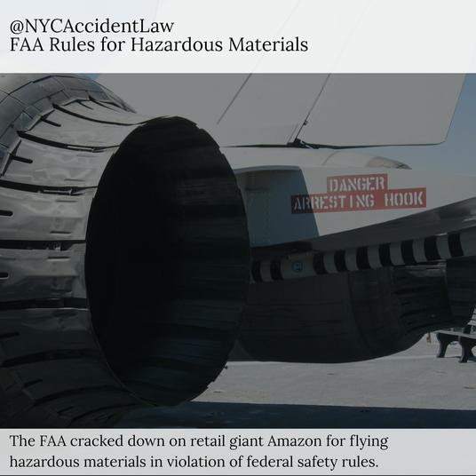 Aviation Lawyer Says - FAA Fines Amazon For Shipping Hazardous Materials By Air