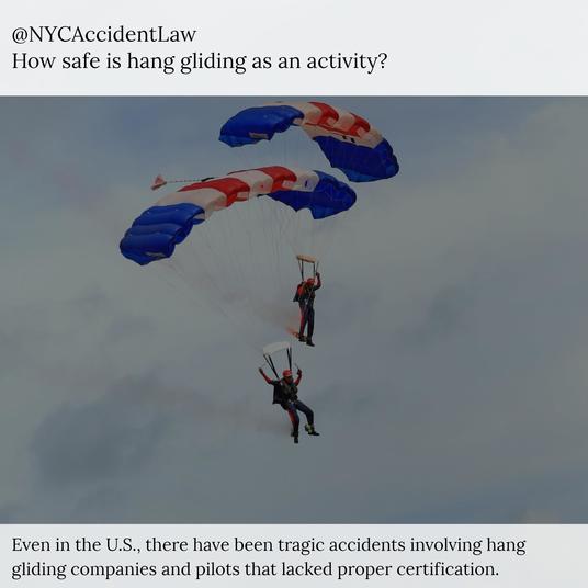 Aviation Accident Lawyer - Is Hang Gliding Safe?
