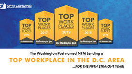 NFM Lending is excited to be apart of The Washington Post Top Workplaces in D.C. for 2019