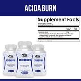 Acidaburn ingredients have weight loss proprieties because contain Black Walnut, Psyllium Husk, Aloe Vera, Bentonite Clay, Flaxseed, Prune, Oat, Acidophilus, Apple pectin, Glucomannan.