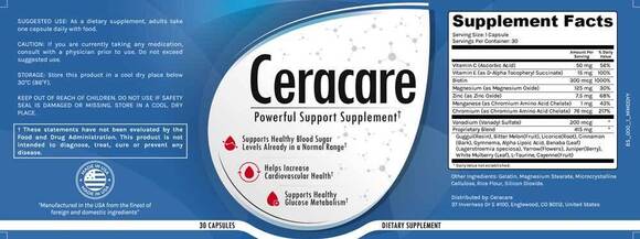 CeraCare Reviews - Full List Of Ingredients