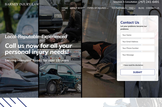 Barney Injury Law Announces Launch of New Website